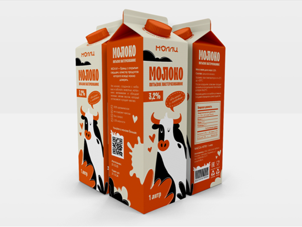 Разработка дизайна упаковки для молочной продукции